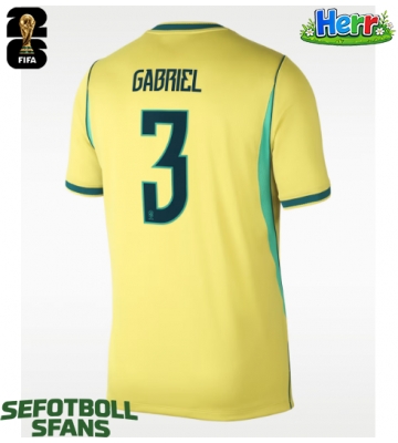 Brasilien Gabriel Magalhaes #3 Hemmatröja VM 2026 Kortärmad